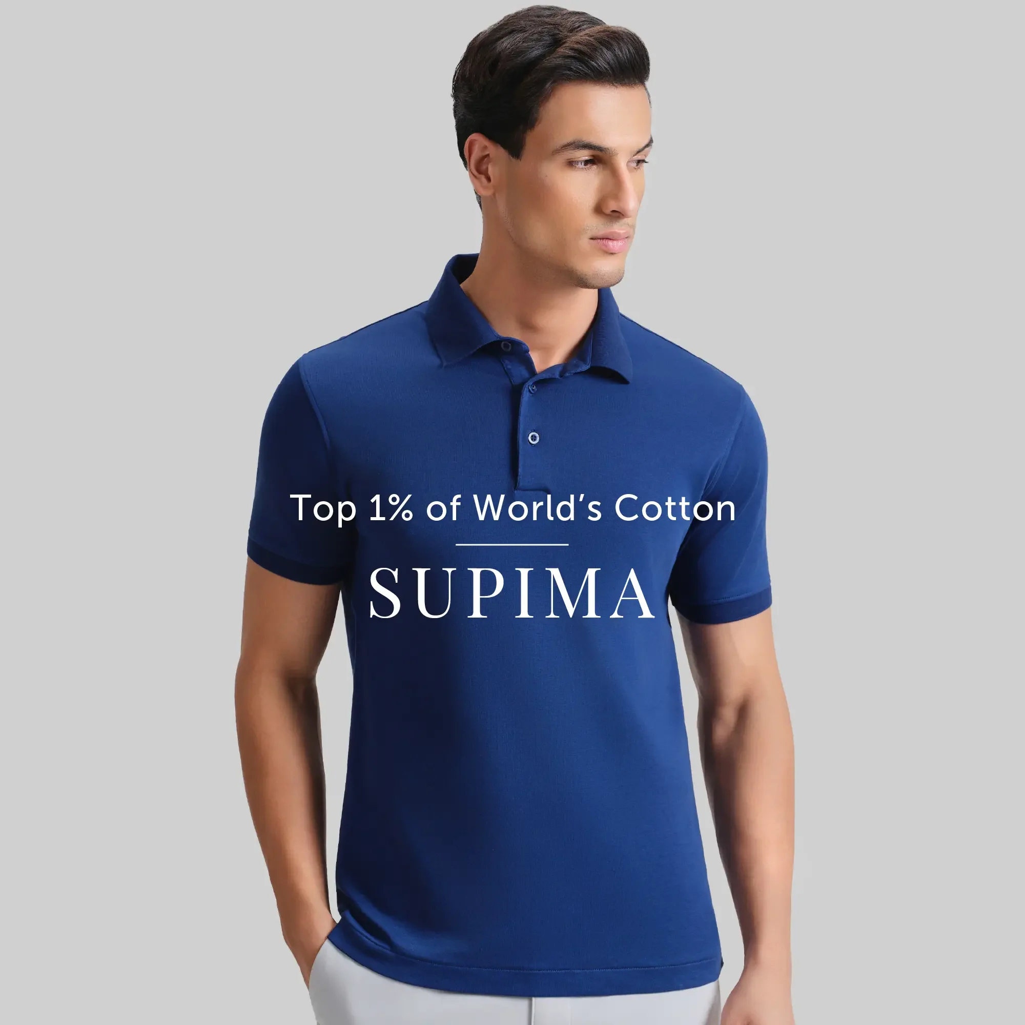 Supima Cotton Slim Fit Polo - Midnight Blue - Image 2