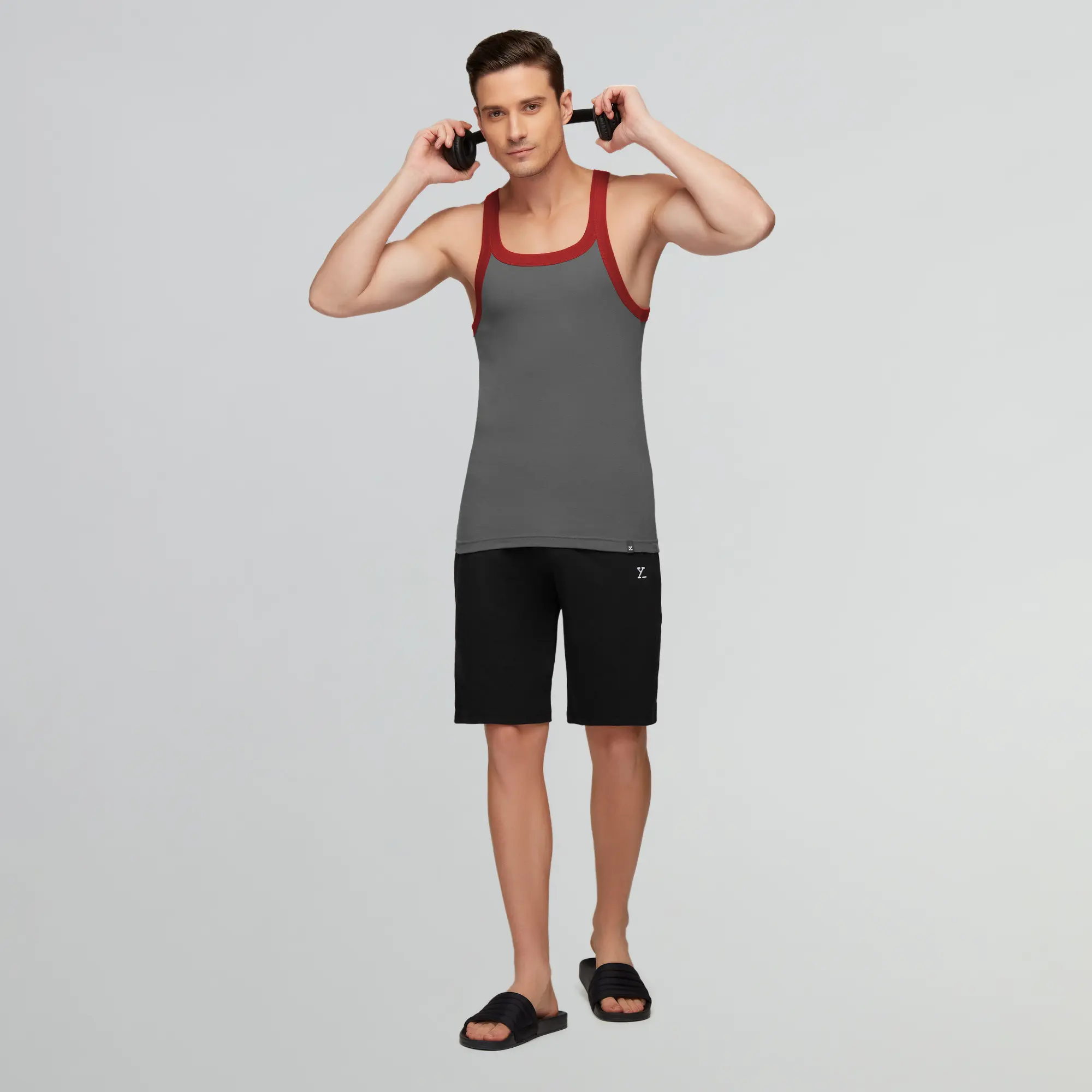 Pace Square Neck Vest Ribbon Grey - Image 3