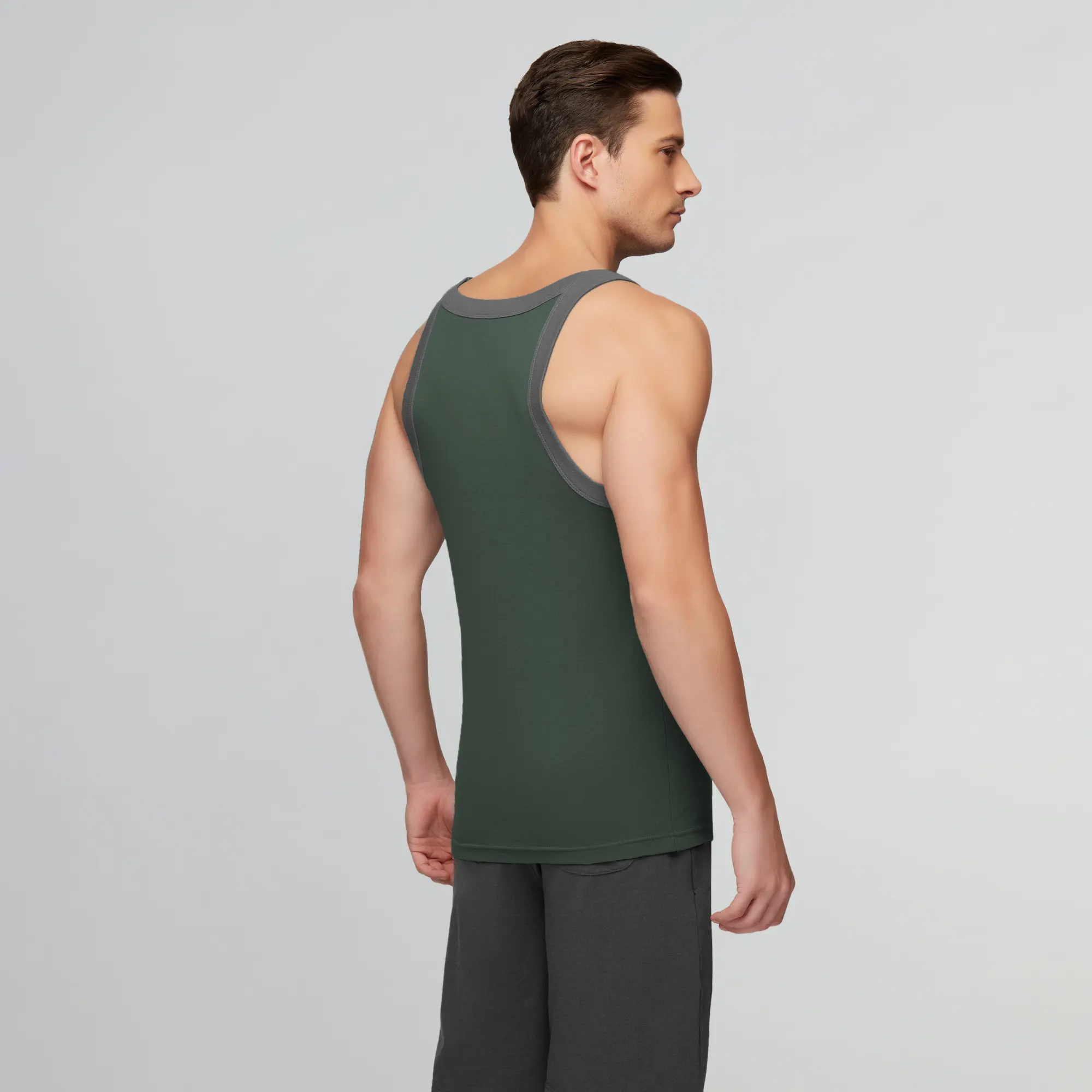 Pace Square Neck Vest Olive Green - Image 5