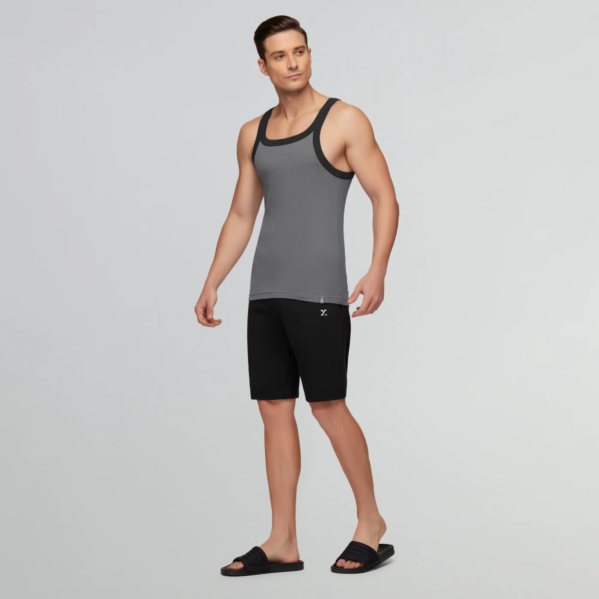 Pace Square Neck Vest Steel Ash Grey - Image 3