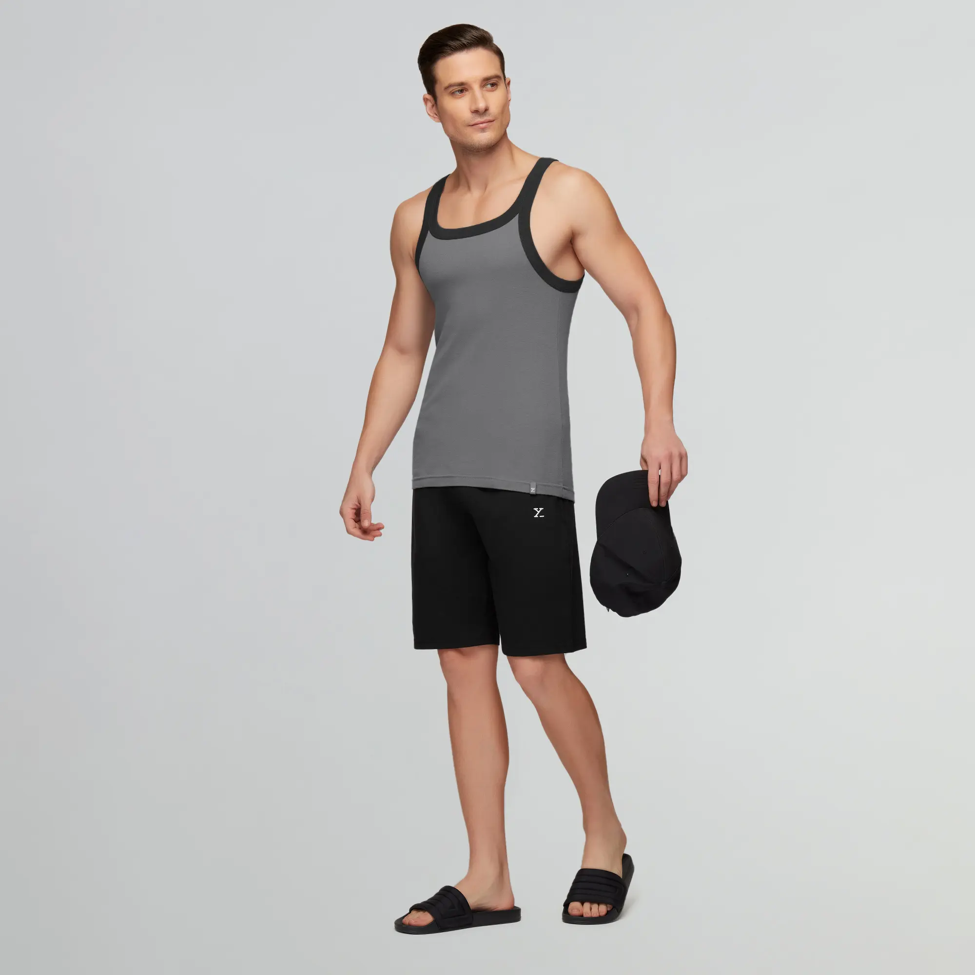 Pace Square Neck Vest Steel Ash Grey - Image 4
