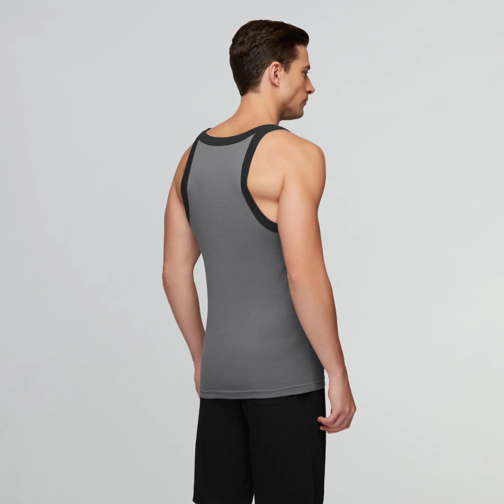 Pace Square Neck Vest Steel Ash Grey - Image 5