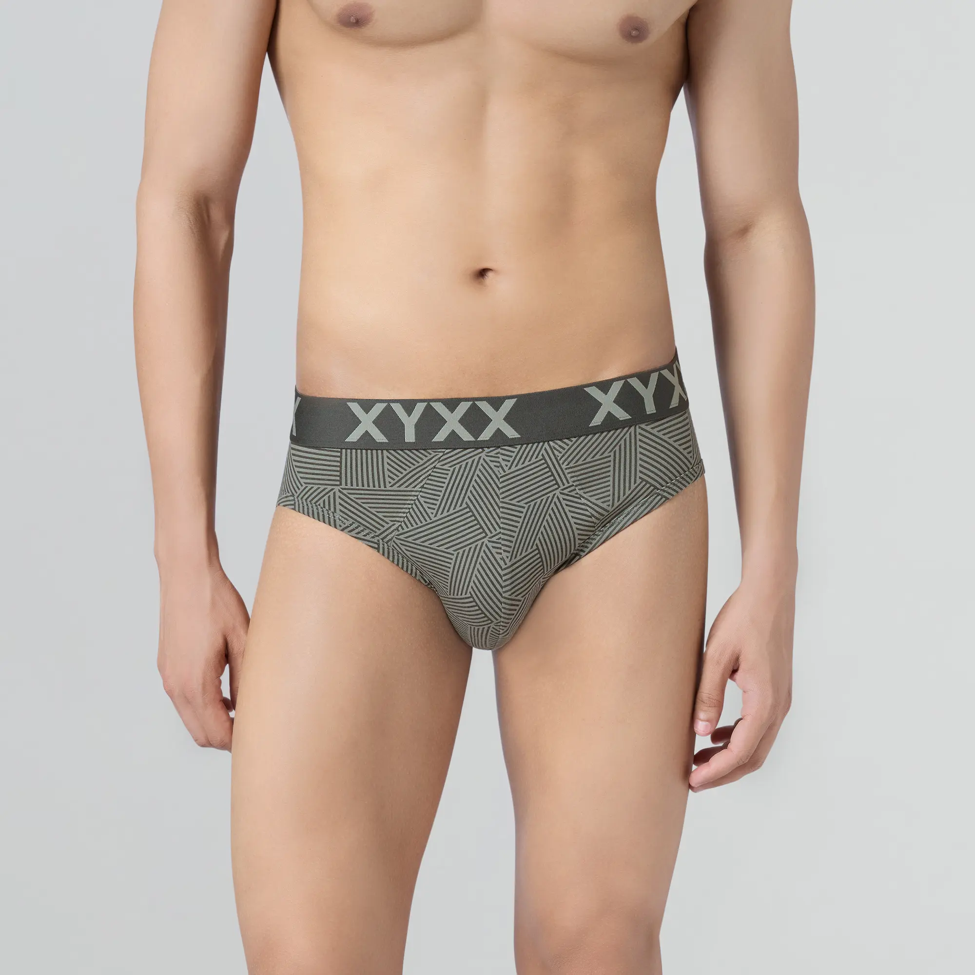 Matrix Cotton-Modal Briefs Linear Grey - Image 2