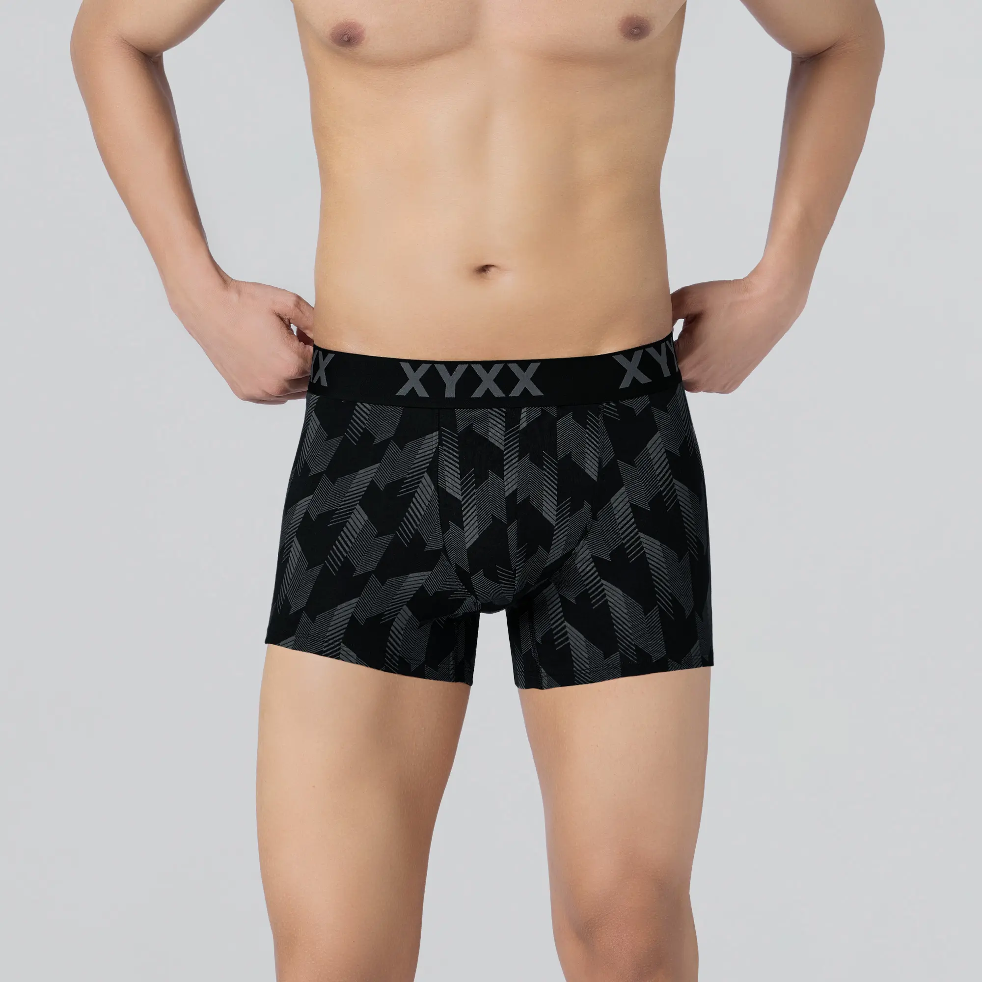 Matrix Cotton-Modal Trunks Chevron Black - Image 2