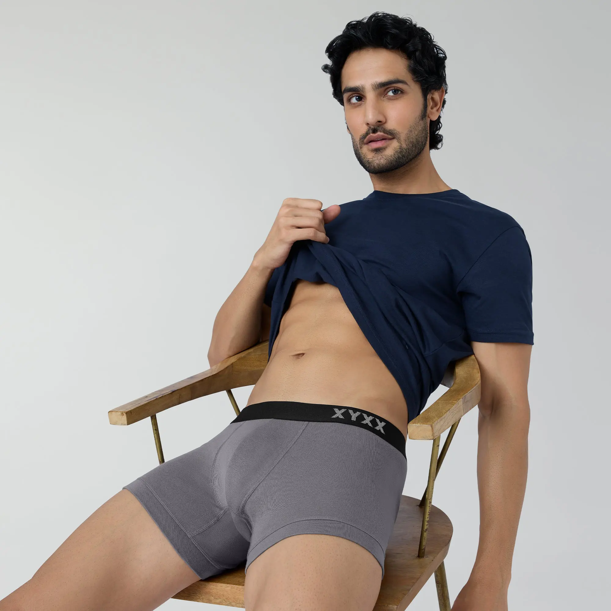 Pace Cotton Rib Trunks Ash Grey - Image 4