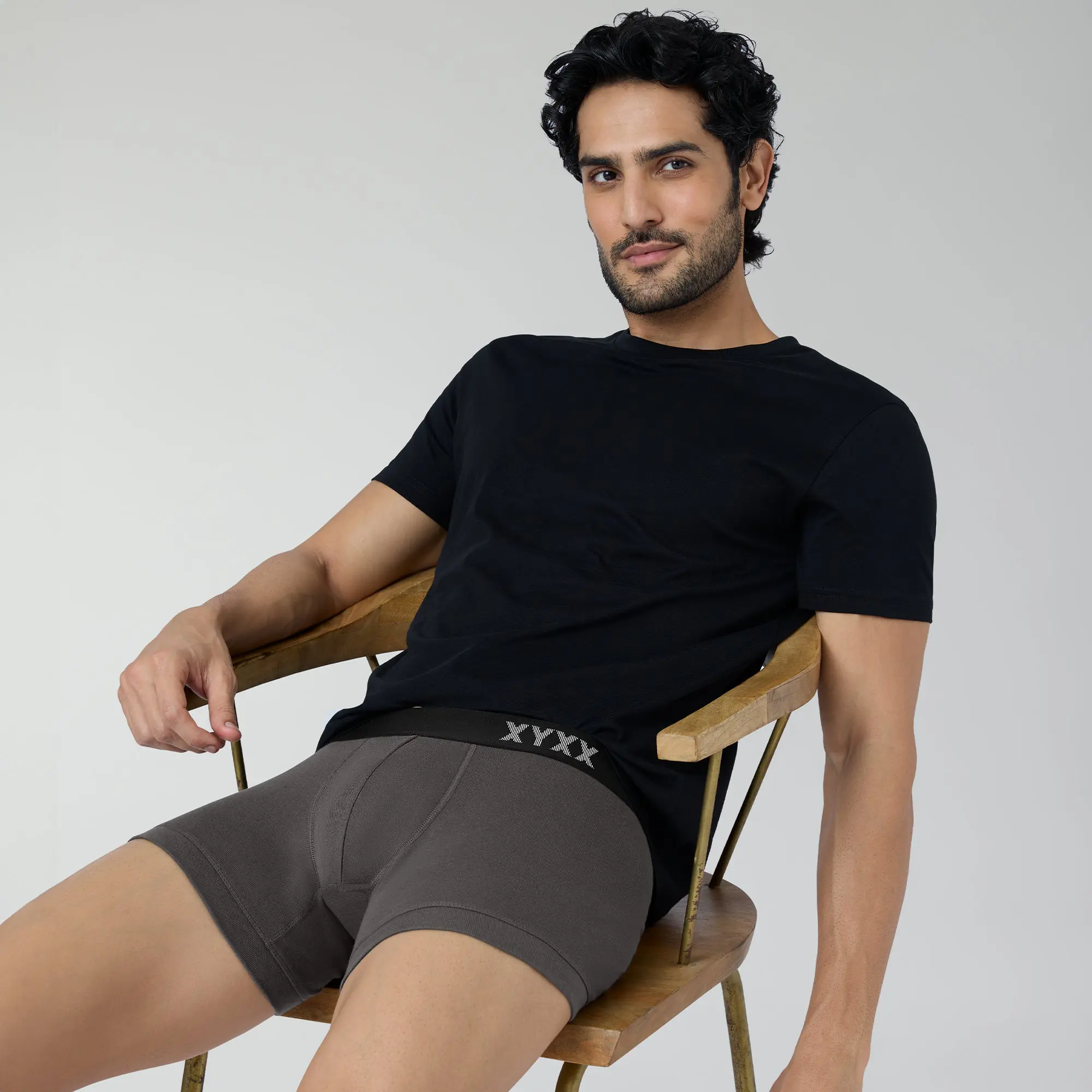 Pace Cotton Rib Trunks Charcoal Grey - Image 4