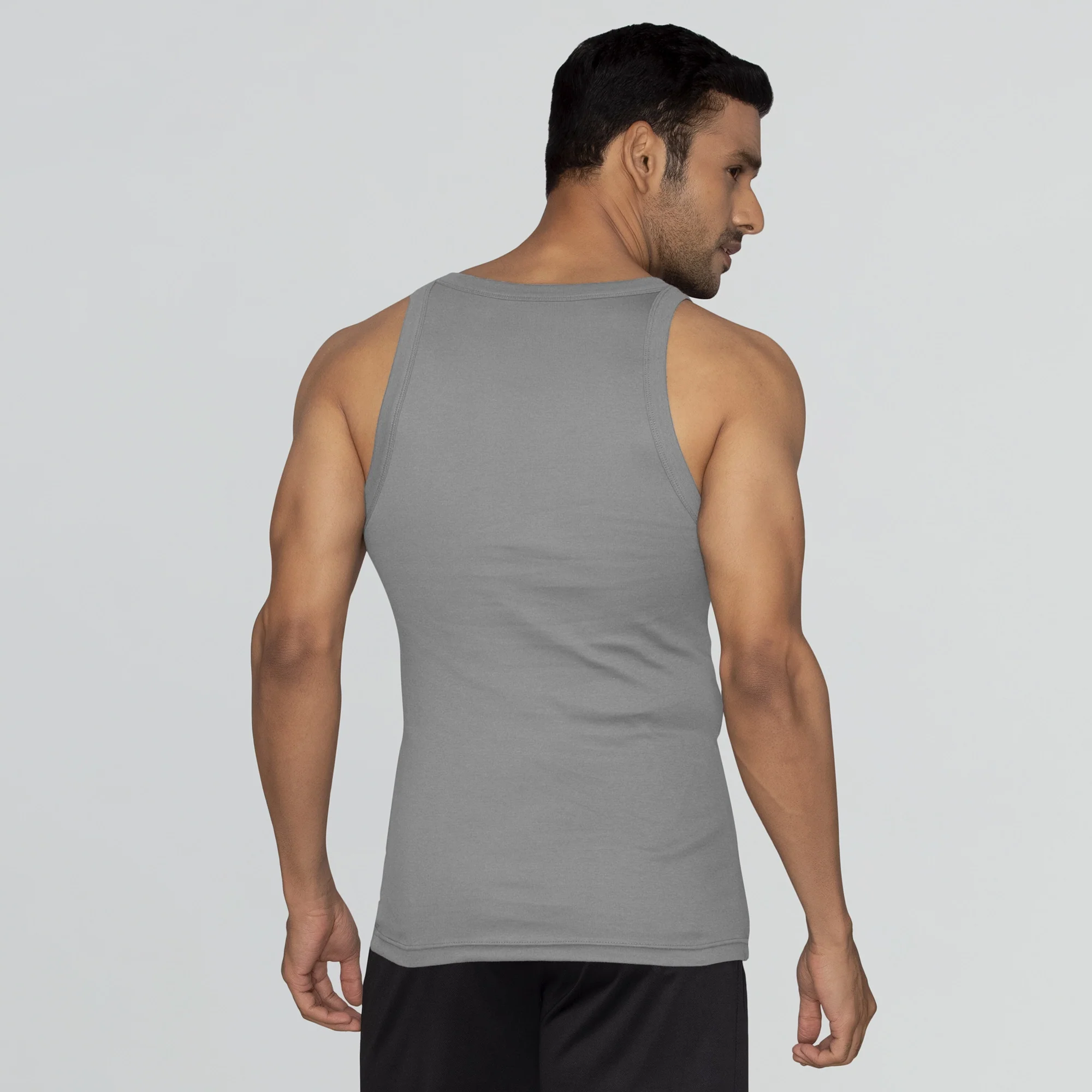 Pace Super Combed Cotton Vest Ash Grey - Image 4
