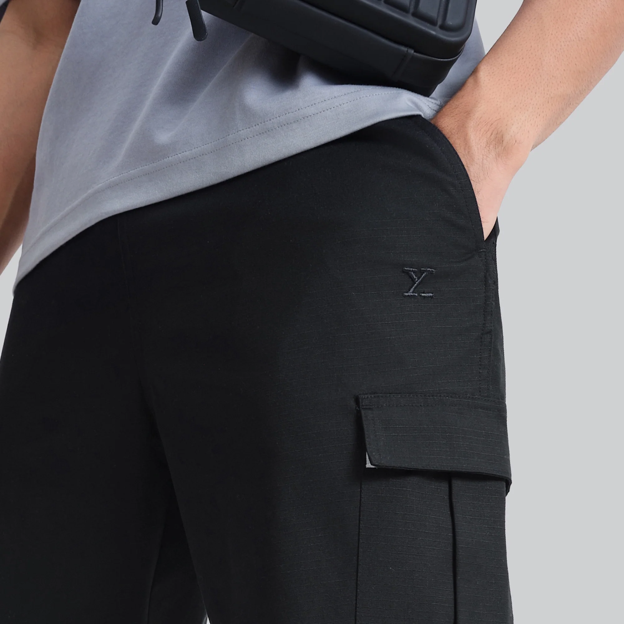 Rove Relaxed Fit Ripstop Cargo Pants - Onyx Black - Image 5