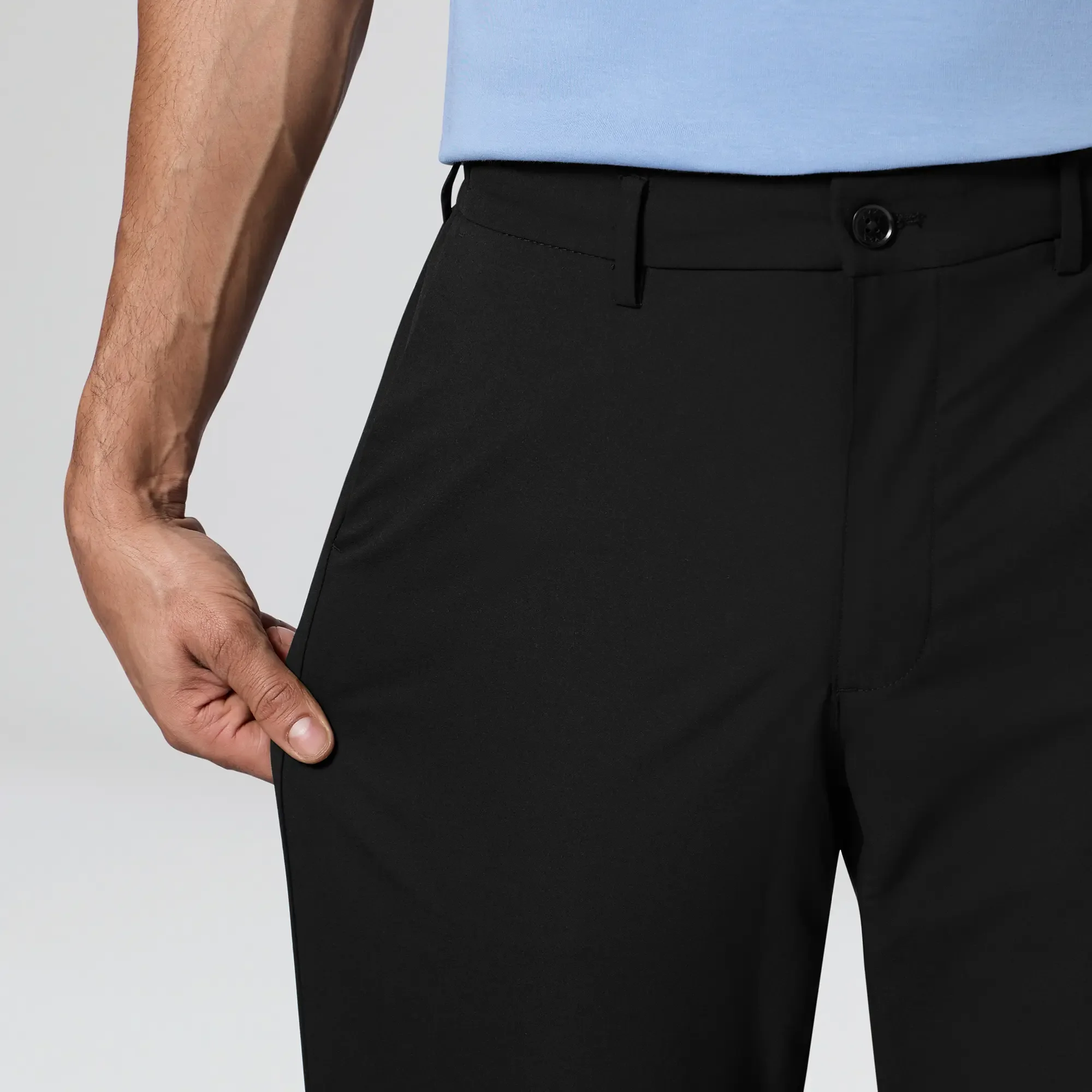 VELOCITY: Soft Stretch Pants - Straight Fit Pitch Black - Image 5